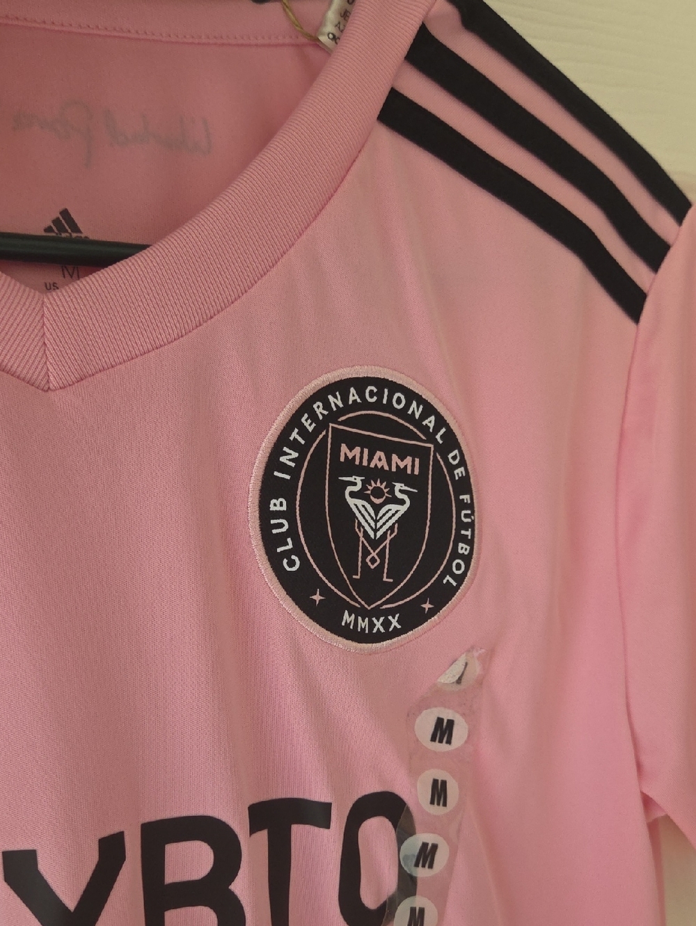NWT Adidas MLS Inter Miami FC LIONEL MESSI Pink Jersey Sz M Soccer Futbol - Picture 7 of 13